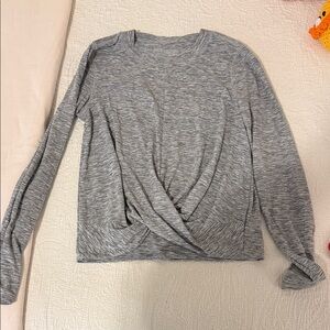 Heather Gray Women's Twist Front Top